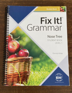 Overhead shot of Fix It! Grammar book