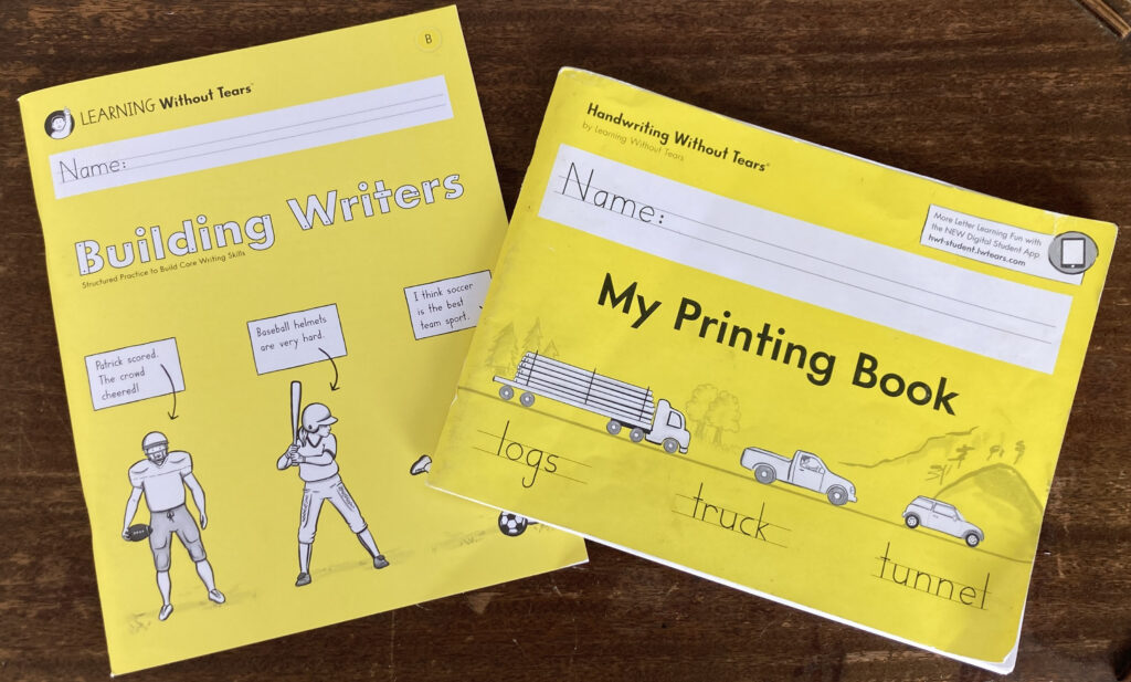 Overhead shot of Handwriting Book on table