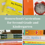 Four images showing curriculum books