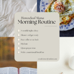 Checklist for a homeschool mom morning routine